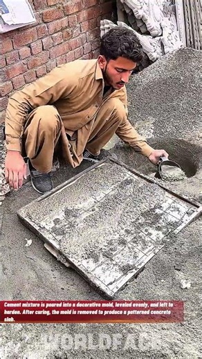 Satisfying Concrete Casting Process | Decorative Paving Mold Making