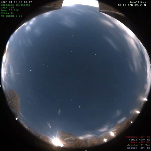 2026-04-11 [40 secs] [4K] Night Sky Timelapse | Stars & Meteors