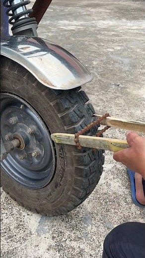 Using a lever to remove treads saves and time