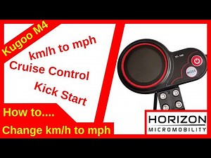 Kugoo Kirin M4 Pro | iENYRID M4 Pro e-scooter | P menu settings | change km/h - mph | TF-100 display