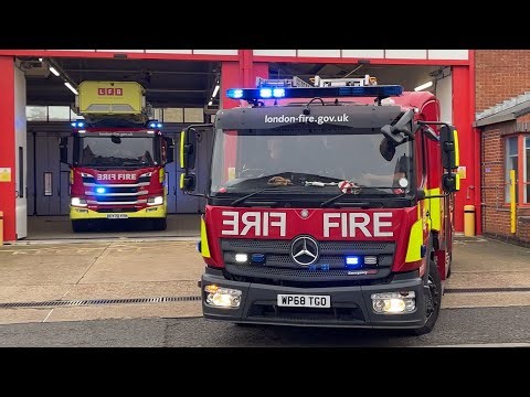 *H341, H344* LFB Wimbledon Pump Ladder and 64M Turntable Ladder Turnout to Emergency