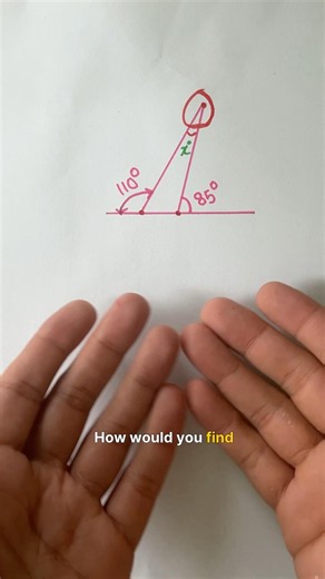 Most People Takes Longer Way To Find Angle 📐 X In This Geometry Problem