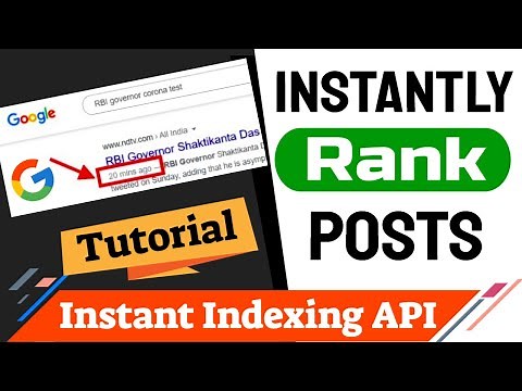 Rank & Index Post Instantly on Google by Instant Indexing API - Rankmath Instant Indexing Tutorial
