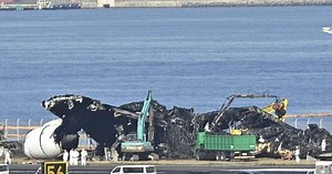 Wreckage clearance at Tokyo runway: Videos of black smoke rising from charred Japan Airlines plane go viral