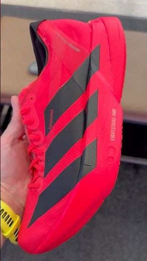 Adidas Adizero Adios Pro 4, Lucid Red / Core Black #adidas #adizero #adiospro4