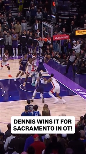 DENNIS SCHRODER CALLS GAME! 🤯💜 Demar Derozan drives and finds Dennis Schroder open for the Sacramento Kings W in OT! #LightTheBeam | NBA