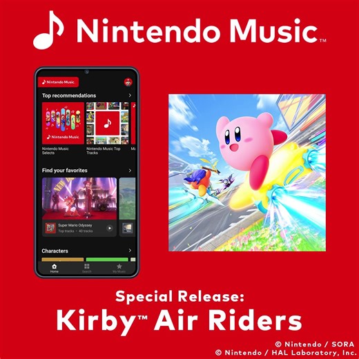20K views · 219 reactions | Select tracks from Kirby Air Riders including the main theme are now available on Nintendo Music with a Nintendo Switch Online membership: https://ninten.do/6181sV8nd | Nintendo Switch | Facebook