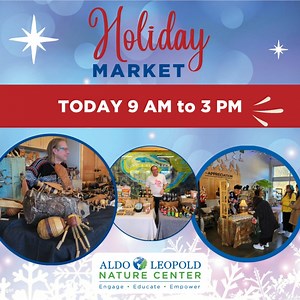 Visit the Aldo Leopold Nature Center TODAY between 9 AM and 3 PM for our Holiday Market! Local vendors and artists are here showcasing their sustainable, nature-inspired wares in a warm and cozy atmosphere. You’re sure to find something for everyone on your list, with a wide variety of found objects and nature-based artworks, including handwoven jackets and handcrafted jewelry. #BuyLocal #BuySustainable #LocalGoods #HolidayShopping #HolidayMarket #WIEnviroEd #NatureIsEverywhere #NatureIsForEvery