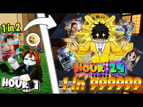 Spending 24 Hours on This NEW✨ Anime Card Battle X !!!