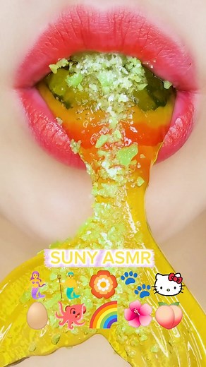 165K views · 3.6K reactions | Jelly mermaid asmr emoji food for relaxing eating sound #asmr #eating #asmrsounds | Suny Asmr | Facebook