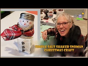 Simple Salt Shaker Snowman Christmas Craft