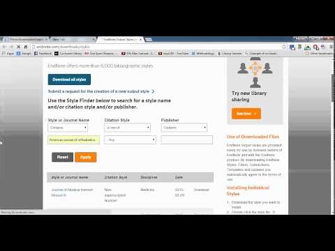 HOW to add Citation Style To EndNote