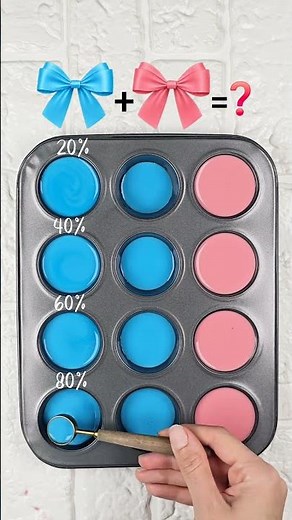 Blue & Pink Color Palette: 4 Beautiful Color Combinations 🎨💙🩷 #colorpalette #satisfying #colormix
