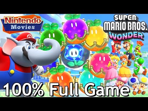 Super Mario Bros. Wonder - Full Game (All Worlds, 100% 3 Player Walkthrough)