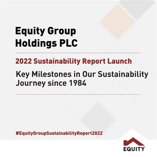 47 reactions · 73 comments | Equity Group's sustainability journey to date has been marked by transformative milestones and unwavering commitment to responsible practices. Here are some key milestones that showcase our dedication in driving positive change. #EquityGroupSustainabilityReport2022 #GrowingTogetherInTrust | Equity Bank Kenya | Facebook