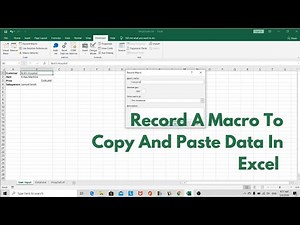 How To Record Macro To Copy And Paste Data In Excel