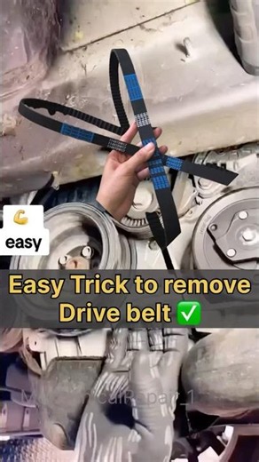 Easy trick to remove drive belt￼ ✅🌿✔️ #carmaintenance #automobile #viral #trending #viralshorts
