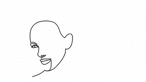 Download continuous line face and hairstyle, fashion concept, female beauty for free
