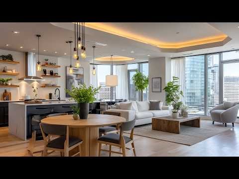 How to Use Statement Furniture to Anchor Large Modern Living Space Interior