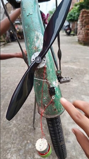 Testing a DC Motor with 2-Wing Propeller Using a Bicycle Setup
