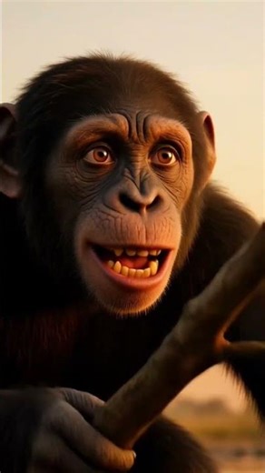 Chimp Tries to Save Trapped Rhino 🦏❤️ #shorts #funnycartoon #aivideo