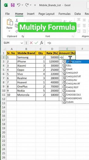 How to Multiply in Excel | Excel Multiply Formula (Step by Step) #excel #ExcelMultiply#ExcelFormula