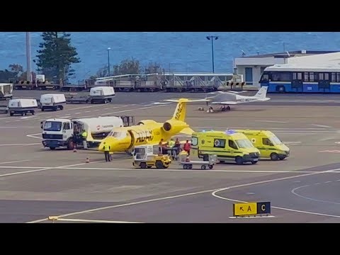 ADAC LEARJET 60XR DOING A MEDICAL EVACUATION at MADEIRA AIRPORT (FNC || LPMA)