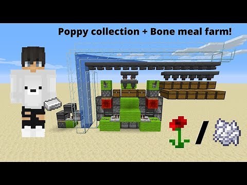 Minecraft: Iron Farm Poppy Filter + Bone Meal Farm Tutorial