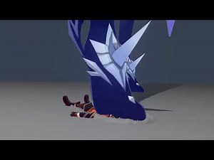 Blender giantess Skirk's stomp