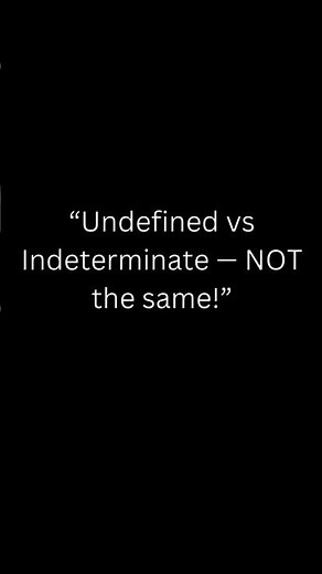 Do you know ? #undefined forms # indeterminate forms #mathshorts