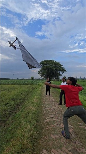 1400KV Drone Motor Powering a Custom Polythene Plane: First Launch #part1