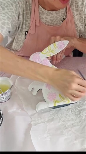 Sharing a cute way to transform the Dollar Tree bunny! Happy crafting! 🌸🐰🎀 | Olivia's Romantic Home DIY