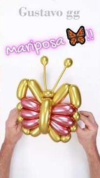 🦋 EASY BALLOON TWISTING: How to make a BUTTERFLY with long balloons step by step 🎈balloon figures