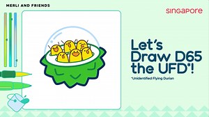 21K views · 47 reactions |  D65 the Durian UFO is a curious little creature that loves everything local⁠—from fashion to food. As a country with many durian lovers, this adorable friend definitely won’t be flying under our radar. | VisitSingapore | Facebook