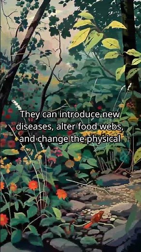 How do invasive species affect native wildlife and ecosystems?