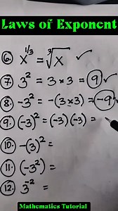 8.2K views · 36 reactions | Laws of Exponent #basicmath #fblifestyle #mathematicstutorial | Mathematics Tutorial | Facebook