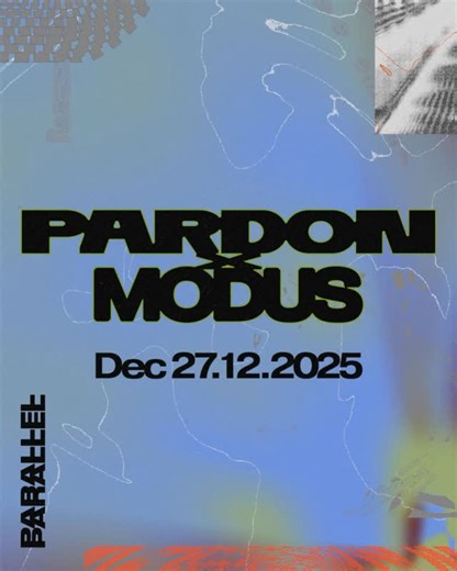 Parallel on Instagram: "The collaboration of the century hits Parallel next month, just in time for the festive season. On Dec 27th, our two longest partners team up for a Parallel family affair, bringing together their two sonic worlds. PARDON & Modus have both been around since some of the first days of Parallel. Over the years we’ve worked on sold out shows, not so sold-out shows, tram raves, garden parties, and so much more. So this holiday season, it’s only right that we bring everyone toge
