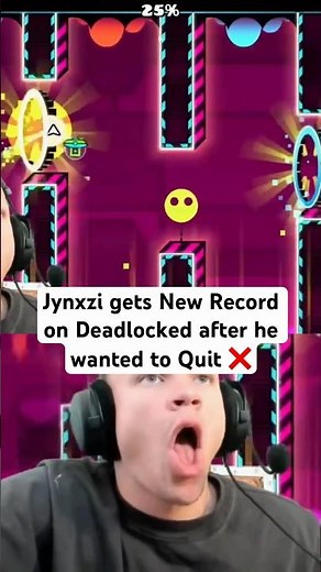 Jynxzi gets New Best Highscore on Deadlocked 🔥 #jynxzi #geometrydash #deadlocked #highscore #record