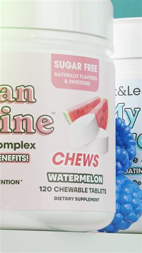 FIT & LEAN My Lean Creatine Chews - Clinically Researched Creatine & GAA Complex for Women, Less Bloating, Enhanced Muscle Strength, Naturally Sweetened, Zero Sugar, Watermelon Flavor