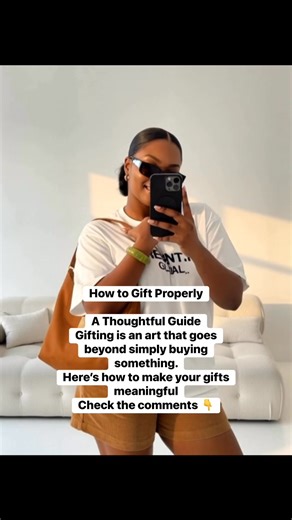 9 comments | How to Gift Properly: A Thoughtful Guide Gifting is an art that goes beyond simply buying something. Here’s how to make your gifts meaningful #giftideas #goviral | Present.ng | Facebook