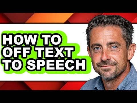 How to Off Text to Speech (updated)