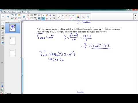 SPH3U 3.3 Newton's second law of motion
