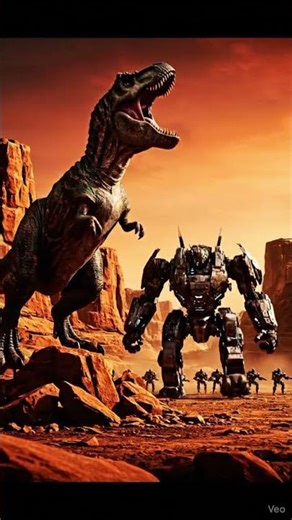 Dinosaur vs Military Robots – Epic AI Battle!2. T-Rex vs Futuristic Machines – Action Animation