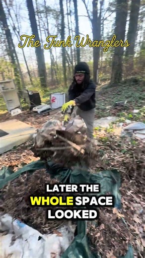 Back yard clean up in Marietta GA. #junkremoval #backyard #marietta #thejunkwranglers