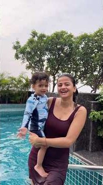 Day 1 of our swimming journey! Teaching my 20 month old how to swim ! #momlife #babyboy #relatable