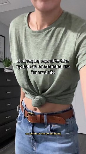Challenging Myself with a One-Handed Belt Removal TikTok Challenge