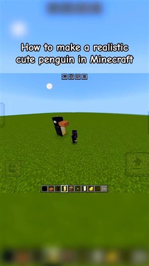 how to make a cute realistic penguin#shorts#gaming #minecraft