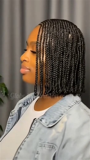 Short Bob Braids Hairstyle for Black Women | Neat & Stylish Protective Style