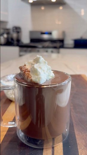 Homemade French Hot Chocolate ☕️ #food #foodie #shorts