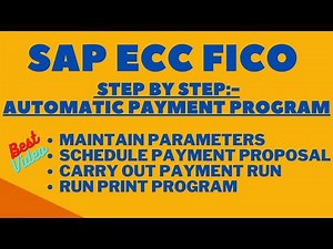 Automatic Payment Program in SAP| TCode F110 | FBZP| SAP Certification| SAP Trainings| APP in SAP